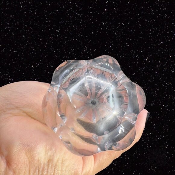 Vintage Orrefors Clear Glass Crystal Vase Hand Made In Sweden Flower Shaped 7.5" - Picture 13 of 13